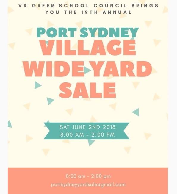Port Sydney Village Yard Sale Poster