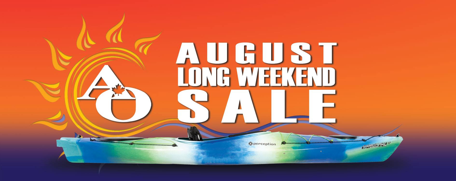 Algonquin Outfitters August Long Weekend Sale Banner